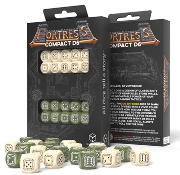Fortress Compact D6 Beige & Olive kauliukų rinkinys Q-workshop