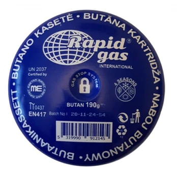 Butano dujų balionėlis - kasetė 190g. pramušiamas
