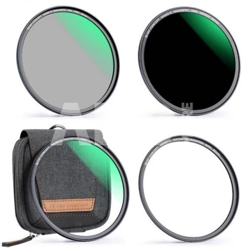 K&F Concept K&F 77mm Magnetic 3pcs Filter Kit, MCUV+CPL+ND1000+Filter Ring, HD, Waterproof, Anti Scratch, Green