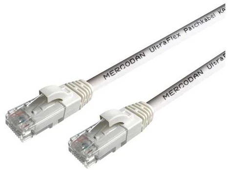 Mercodan UltraFlex Patchkabel KAT6 UTP, 2,0m, Hvid, LSZH