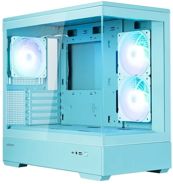 Zalman P30 V2, mATX Mini Tower PC Case, 3 x 120mm ARGB Fans, Mint