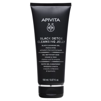 APIVITA BLACK prausiklis veido, gelinis, 150ml