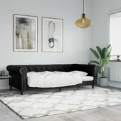 Lova Sofa, juodos spalvos, 100x200cm, dirbtinė oda kaina