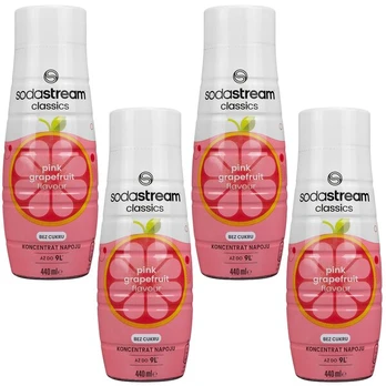 4x "SodaStream Pink Grejpfruit Zero" sirupas 440ml