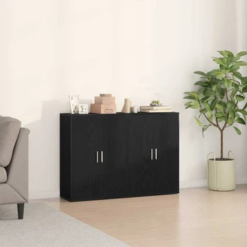 Kabalas 2 pcs Juodas ąžuolas 60 x 31 x 84 cm Apdirbta mediena
