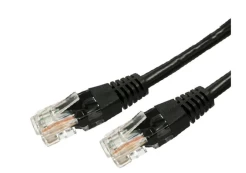Patch cable cat.6 RJ45 UTP 0.5m. black - pack of 10 kaina