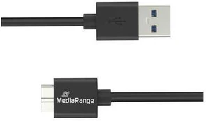 MediaRange Ladekabel USB-A auf Micro-B USB 3.0, 1.8m, sw