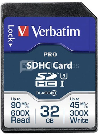 Verbatim SDHC Card Pro 32GB Class 10 UHS-I
