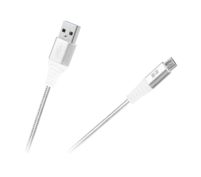 USB - USB micro REBEL kabelis 100 cm, baltas