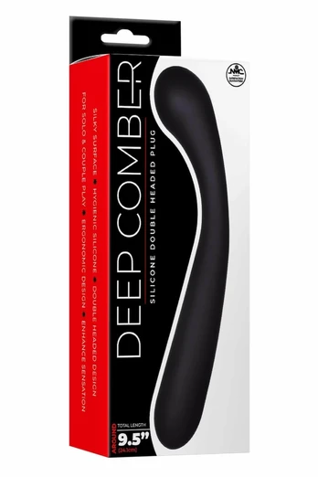 NMC 8.5 Inch Silicone Double Headed Plug Black - Flexible Design 24.1 cm