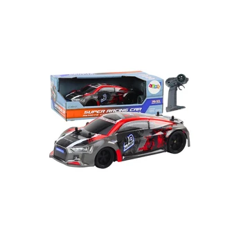 Lean Toys RC Remote Control Car 1:18 Rubber Wheels Drift Raudona
