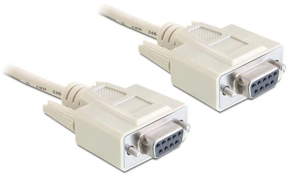 DELOCK Cable serial Null modem 9 pin female / female 3 m