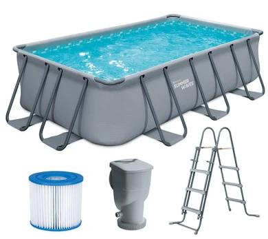 Baseinas Summer Waves Elite Frame, 400x200x100 cm, su filtru