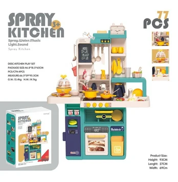 Kitchen Kitchenette with Light and Sound Function 78 pieces.