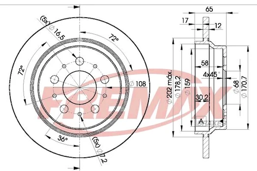 Stabdžių diskas FREMAX BD-1674