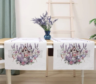Textile Idea stalo takelis Provanso romantika, 45x140 cm
