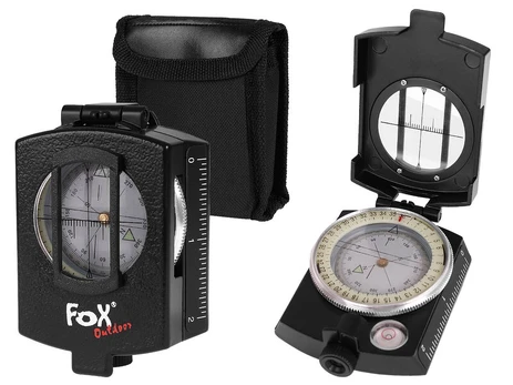 Kompasas Precision Fox Outdoor, juodas
