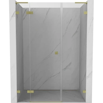 Dušo durys Mexen Lunar L Left, 160 cm x 200 cm, aukso
