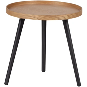 Šoninis staliukas Mesa M, Ø45 cm, 45 cm, medis, natūrali