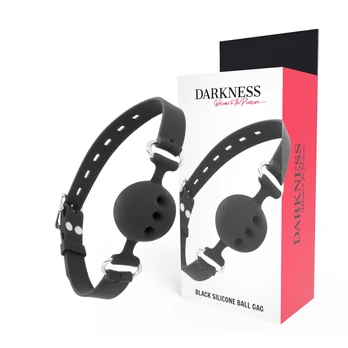Darkness Bondage DARKNESS - Juodas BREATHABLE SILICONE GAG