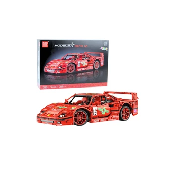 Construction Bricks Sports Car Racing Red 1:10 2688 pcs.