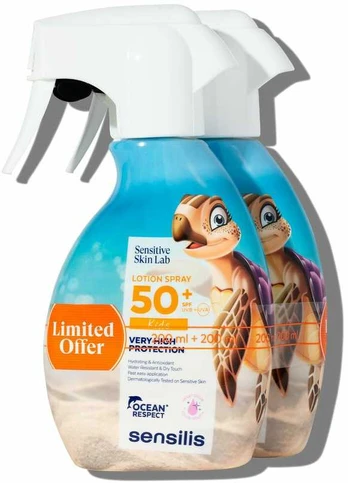 Sensilis PEDIATRICS spray lotion SPF50+ pack 2 x 200 ml