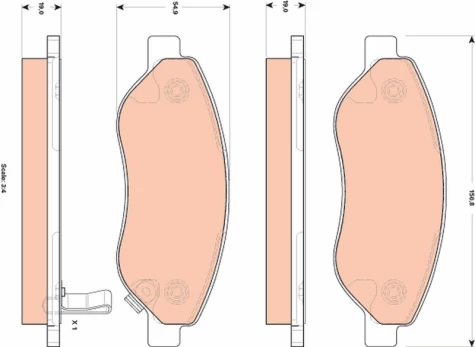TRW GDB1713 Brake pad set