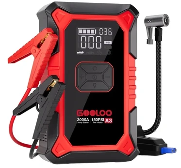 GOOLOO A3 2-in-1 Jump Starter with Compressor