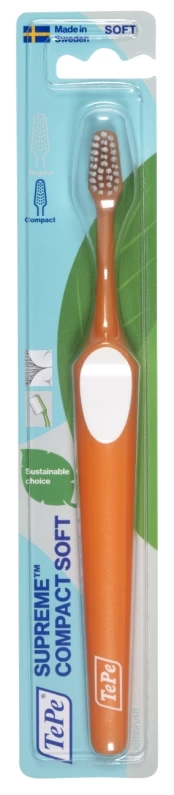 TePe Supreme Compact dantų šepetėlis, minkštas kaina