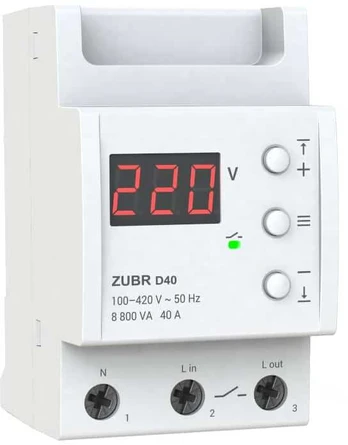 ZUBR D40 vienfazė įtampos apsaugos relė