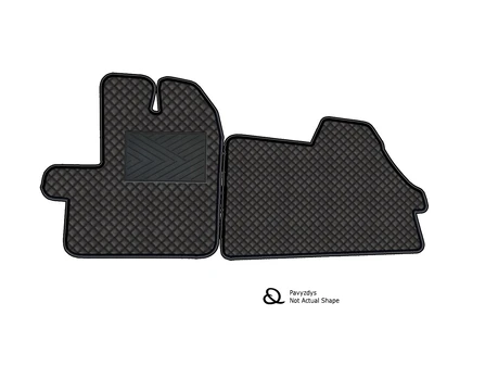 Kilimėliai QuiltyMats FORD TRANSIT 2013-> (2 vnt.), Black-Black /11-12