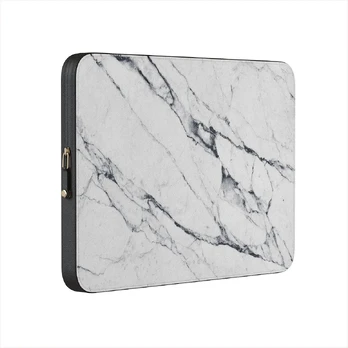 Satin White - Marble Laptop Sleeve, 13 inches
