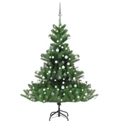 Dirbtinis normandiškas kėnis su LED/žaisliukais, žalias, 150cm kaina