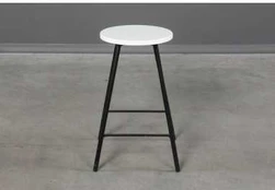 LOFT Baltas-Juodas pusbario (60cm) taburetė