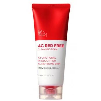 BOM Red Free Cleansing Foam Valomosios veido putos, 150ml
