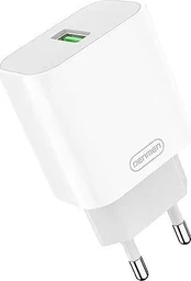 Įkroviklis Denmen DC07, USB, balta, 18 W