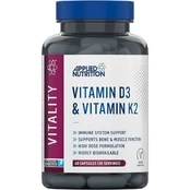 Applied Nutrition Vitamin D3 & K2 60 kaps. kaina