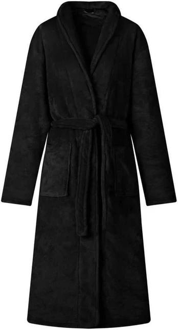 Chalatas be gobtuvo Juoda xl Flanelė