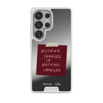 Nothing Changes - Samsung Galaxy S25 Ultra Case, Elite Mirror Light (Magnetic) / Silver