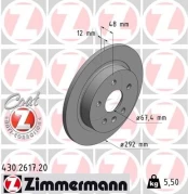 Stabdžių diskas ZIMMERMANN 430.2617.20 kaina
