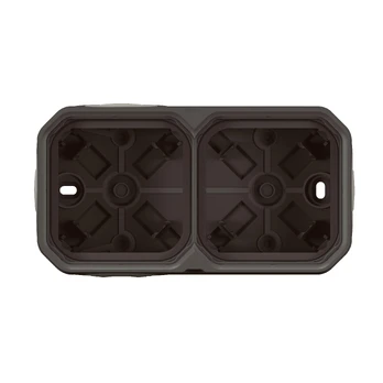 PLEXO 2 GANG BOX HORIZONTAL AND VERTICAL - ANTHRACITE