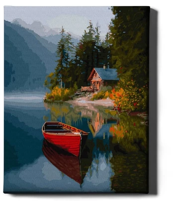 Tyla prie ežero 40*50