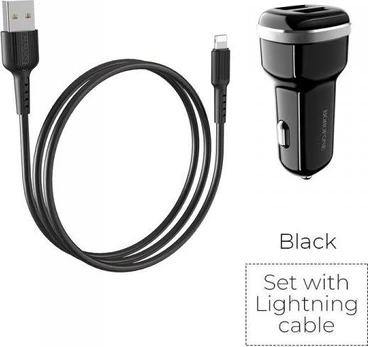 Įkroviklis Borofone 2x USB-A 2.4 A (BFO-BZ13-L-B)