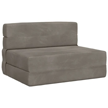 Sulankstomas Sofas-Lova Šviesiai pilka 190 x 100 x 15 cm