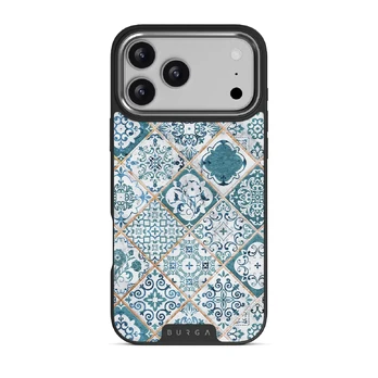Tropical Oasis - Ornament iPhone 17 Pro Max Case, Elite Dark (MagSafe) / Silver