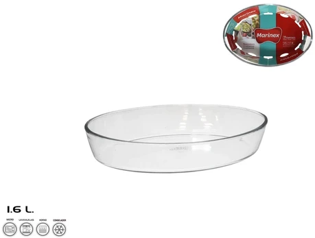 Stiklinė kepimo forma 26x18x6 cm 1,6 l, MARINEX