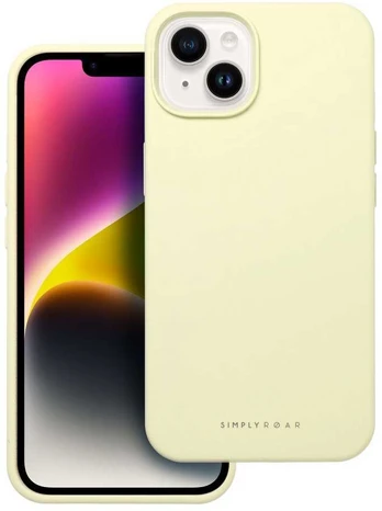 Dėklas Roar Cloud-Skin Case - for iPhone 14 Light Geltona