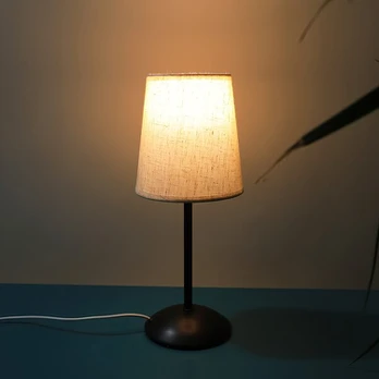 Stalinis LED šviestuvas, Juodas dugnas + lininis užvalkalas