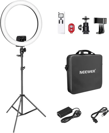 NEEWER SRP18-2.4G LED žiedinis šviestuvas su stovu