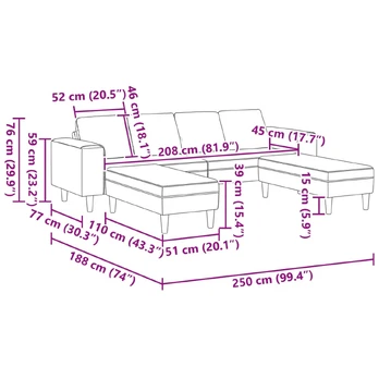 Svetainės sofa 3 pcs Armijos Žalia